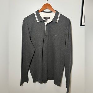 Michael Kors Gray Long Sleeved Polo
